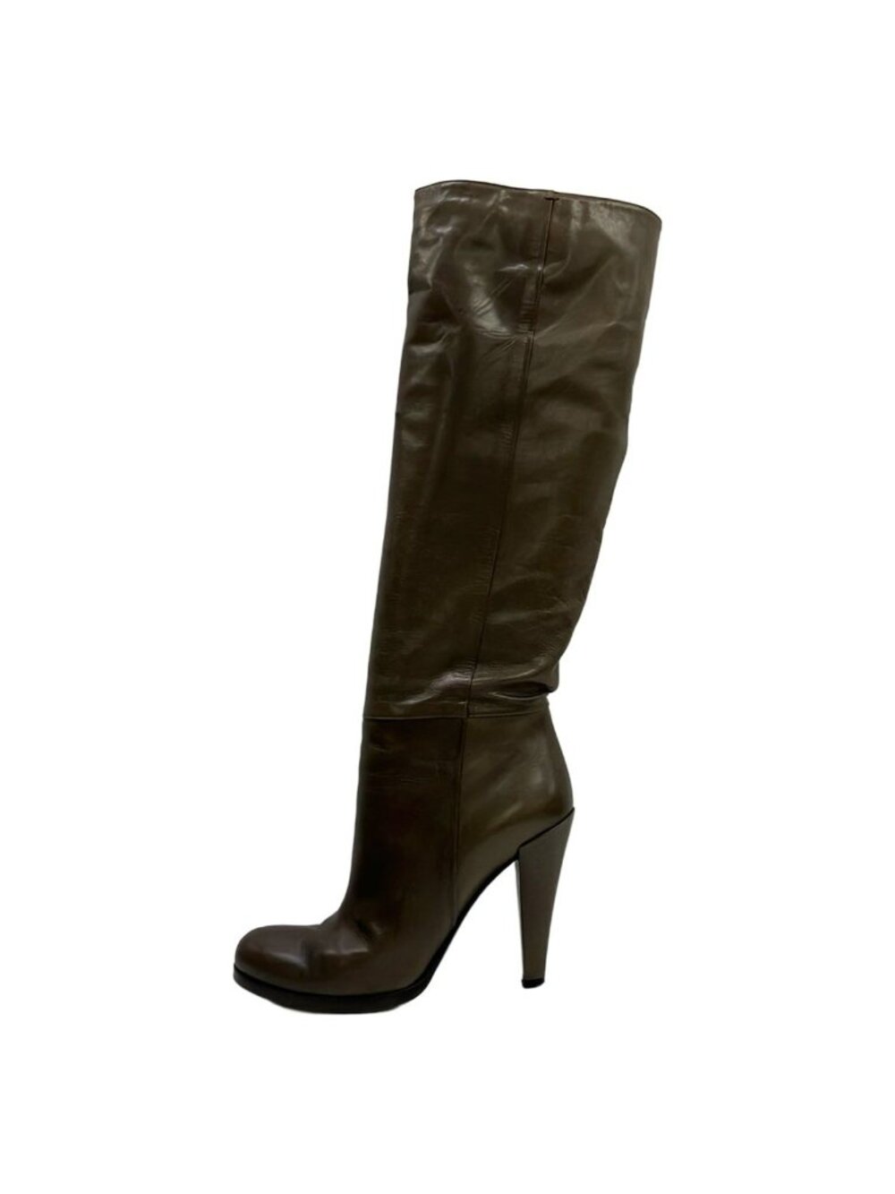 Gucci Long Boots Khaki Leather
